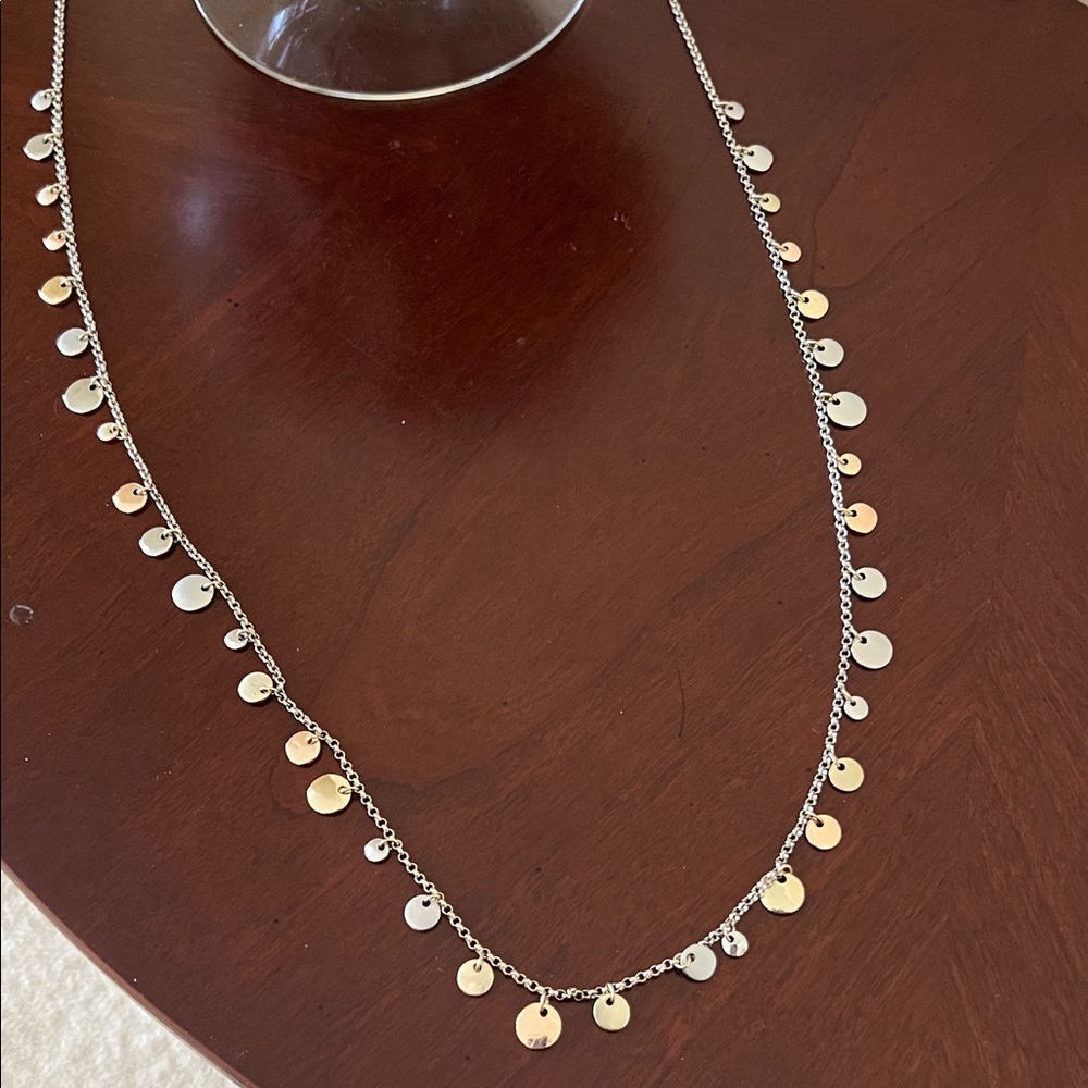 LOFT Multi Metal Disc Necklace